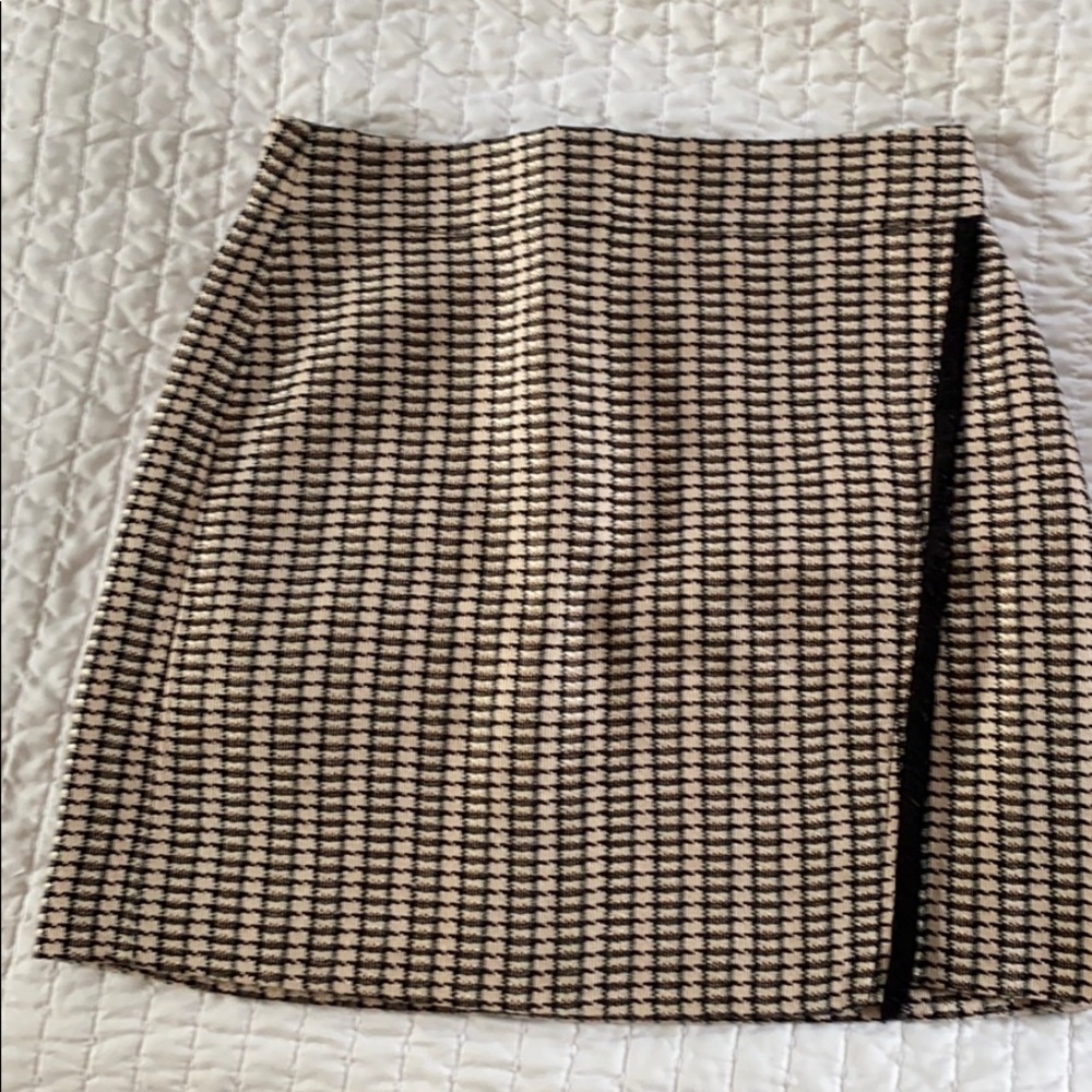 J Crew light pink and black skirt